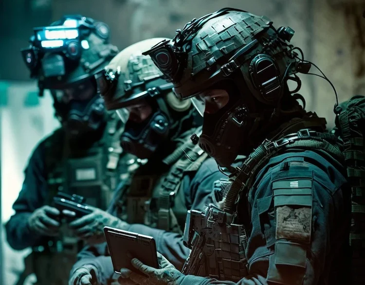 Special forces soldiers protecting National Security through a special mission.